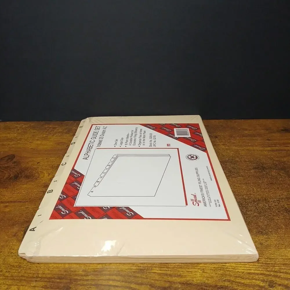 Smead Alphabetic Guide Set Indexed 25 Division A-Z 18 point Manila 52176 New - Picture 3 of 6